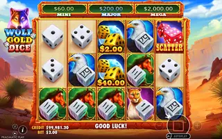 Wolf Gold Dice – Feature in play