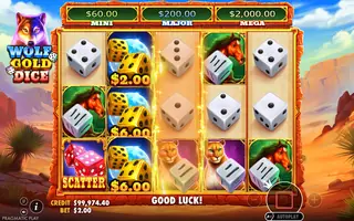 Wolf Gold Dice – Feature in play