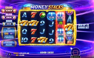 Money Stacks – Feature in play