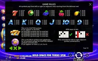 Money Stacks – Paytable