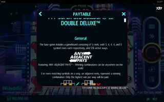 777 Super BIG BuildUp II Double Deluxe – Paytable
