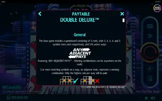 777 Super BIG BuildUp II Double Deluxe – Paytable