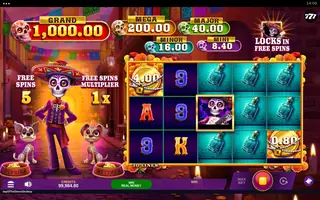 Day Of The Dinero – Feature in play