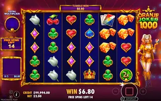 Oranje Joker 1000 – Winning spin