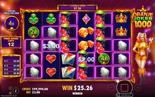 Oranje Joker 1000 – Winning spin