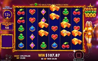 Oranje Joker 1000 – Winning spin