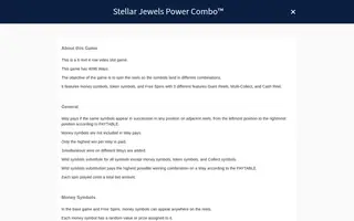 Stellar Jewels Power Combo – Game rules