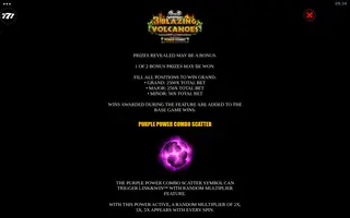 3 Blazing Volcanoes Power Combo – Game rules