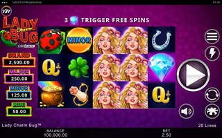 Lady Charm Bug – Feature in play