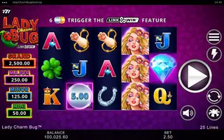 Lady Charm Bug – Feature in play
