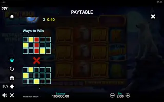 White Wolf Moon – Paytable