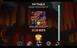 Hades Lost Treasures – Paytable
