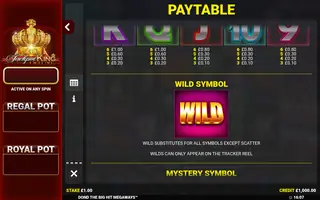 Deal Or No Deal The Big Hit Megaways – Paytable