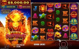 Fire Stampede – Feature in play