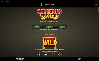 Cerberus Gold – Paytable