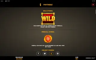 Cerberus Gold – Paytable