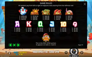 Lobster Bob’s Sea Food and Win It – Paytable