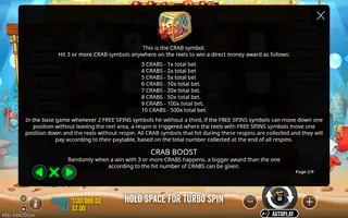 Lobster Bob’s Sea Food and Win It – Game rules