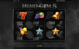 Heart Gem 5 – Paytable