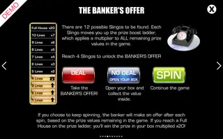 Deal or No Deal Slingo – Game rules