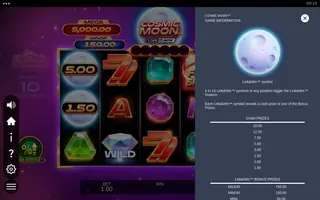 Cosmic Moon – Paytable