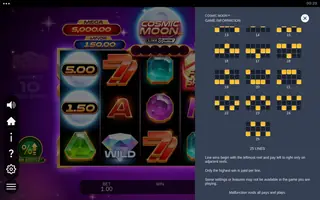 Cosmic Moon – Paytable