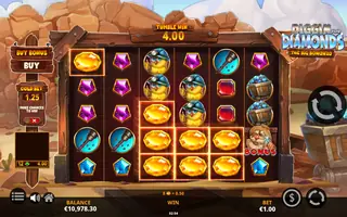 Diggin for Diamonds The Big Bonanza – Winning spin
