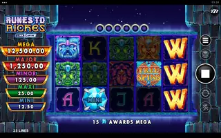 Runes to Riches – Feature in play