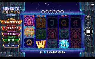 Runes to Riches – Feature in play