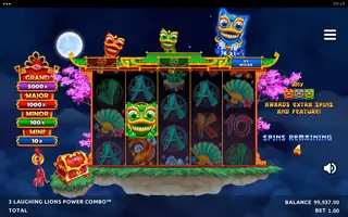 3 Laughing Lions Power Combo – Free spins