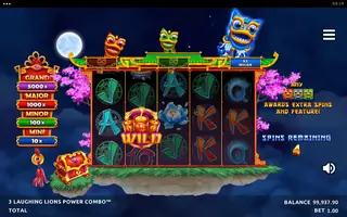 3 Laughing Lions Power Combo – Free spins