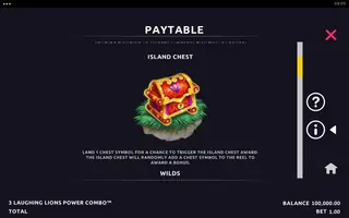 3 Laughing Lions Power Combo – Paytable