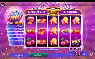 Hyper Strike King Millions – Feature in play