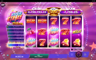 Hyper Strike King Millions – Feature in play