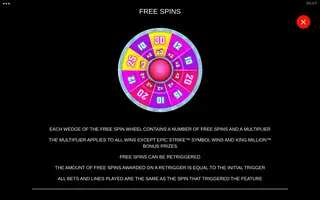 Hyper Strike King Millions – Game rules