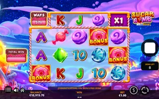 Sugar Bomb MultiBoost – Free spins