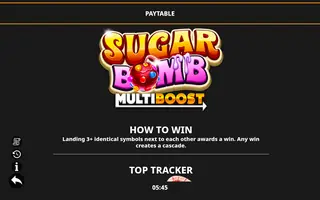 Sugar Bomb MultiBoost – Paytable