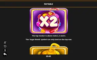 Sugar Bomb MultiBoost – Paytable