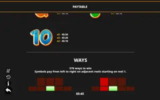 Sugar Bomb MultiBoost – Paytable