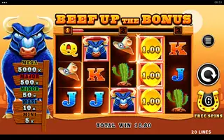 Beef Up the Bonus – Feature in play