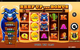 Beef Up the Bonus – Feature in play