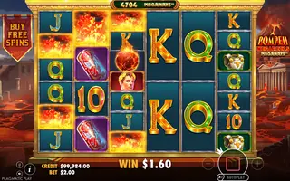 Pompeii Megareels Megaways – Winning spin