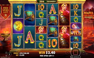 Pompeii Megareels Megaways – Free spins