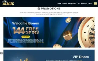 44 Aces – Promotions page