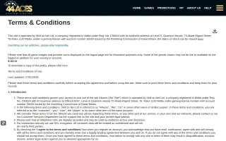 44 Aces – Terms and conditions