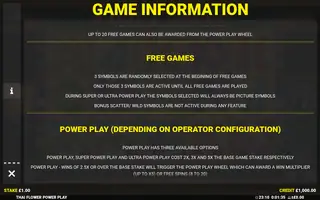 Thai Flower Power Play – Game rules