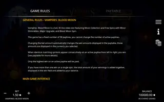 Vampires: Blood Moon – Game rules