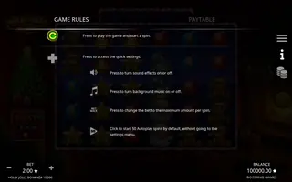 Holly Jolly Bonanza 10,000 – Game rules