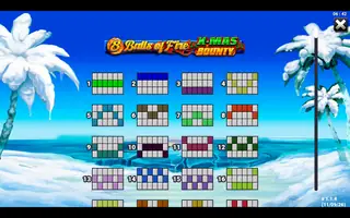 8 Balls of Fire: Xmas Bounty – Paytable