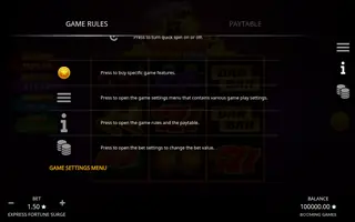 Express Fortune Surge – Game rules